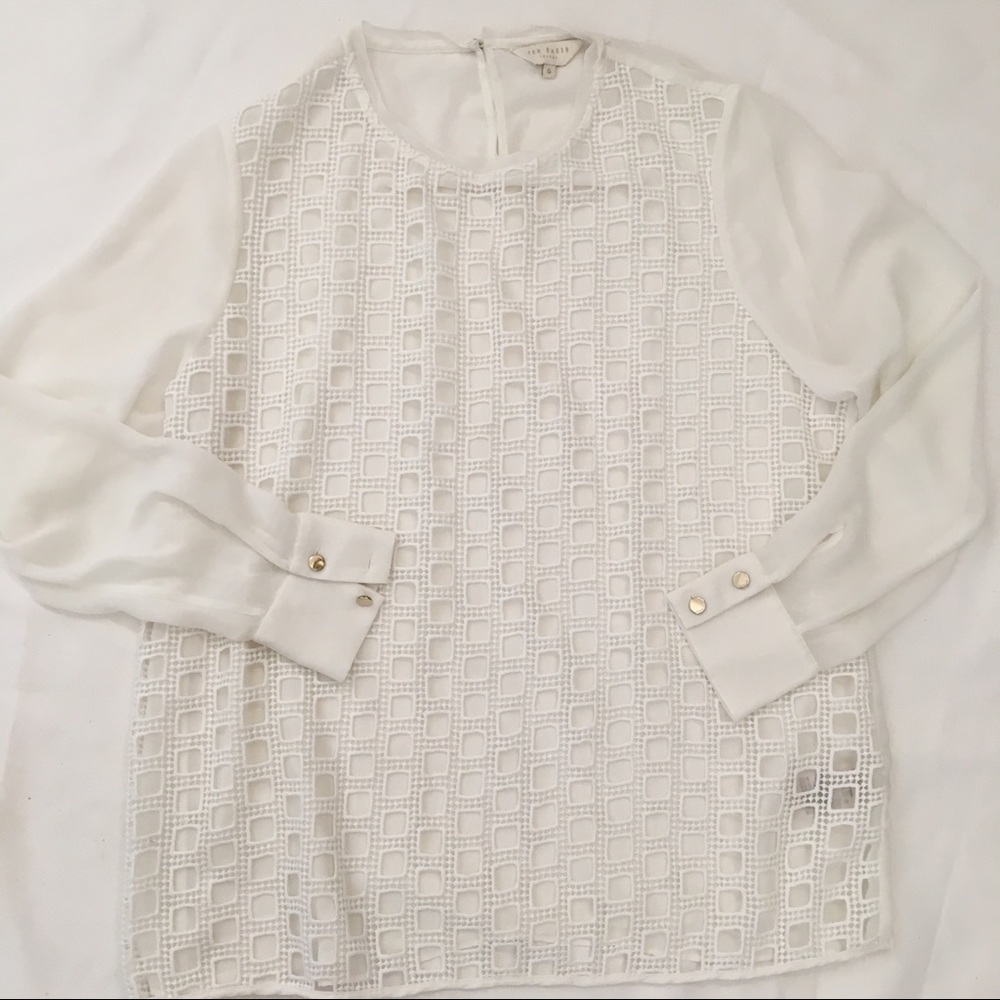 Elegant White Lace Women's Top